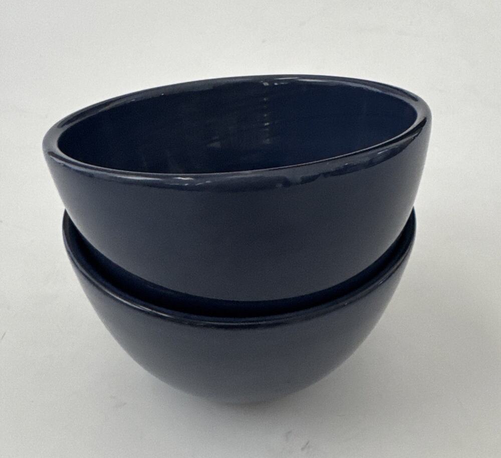 Pottery Barn Sausalito Sapphire Blue Cereal Bowls Set of 2 Replacement Pieces